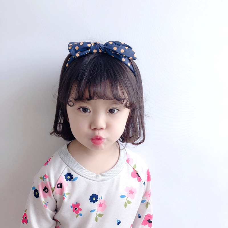 韩版儿童樱桃波点发带6个月-2岁女宝宝公主头饰婴幼儿发箍1周头带