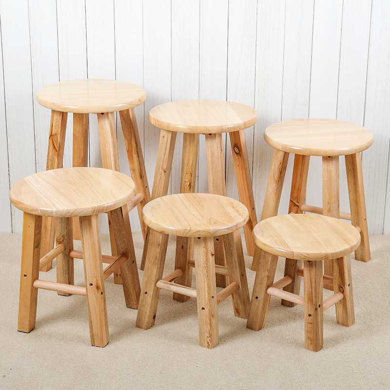 实木凳橡木餐凳子原木小板凳家用矮凳整装儿童小圆凳茶几换鞋凳椅