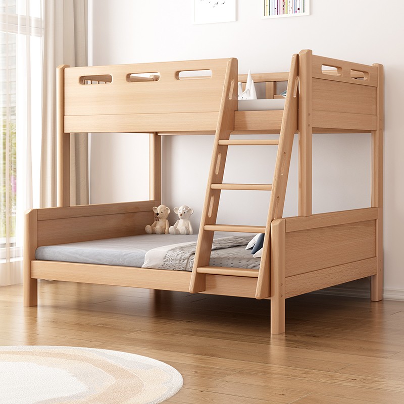 全实木上下铺双层床两层上下床组合儿童床小户型高低床榉木子母床