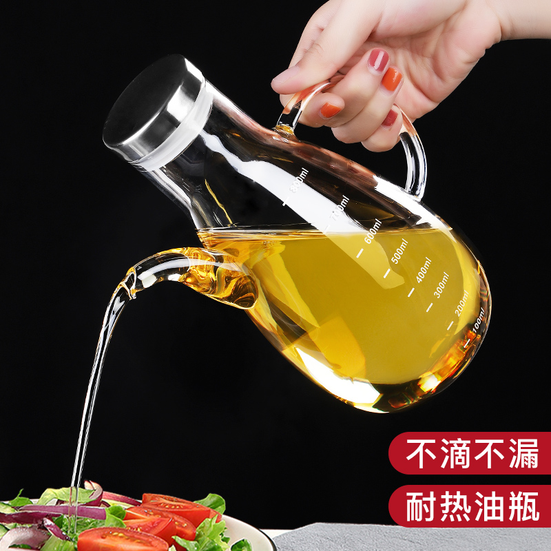 高硼硅玻璃油壶防漏油瓶厨房家用调味料装酱油醋瓶大油罐不漏油