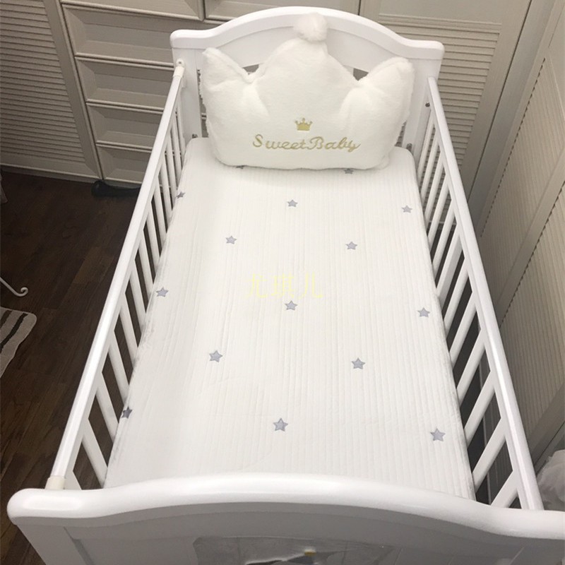 婴儿纯棉床包新生儿绗缝软席婴儿夹棉床垫套宝宝加厚Y床罩儿童床