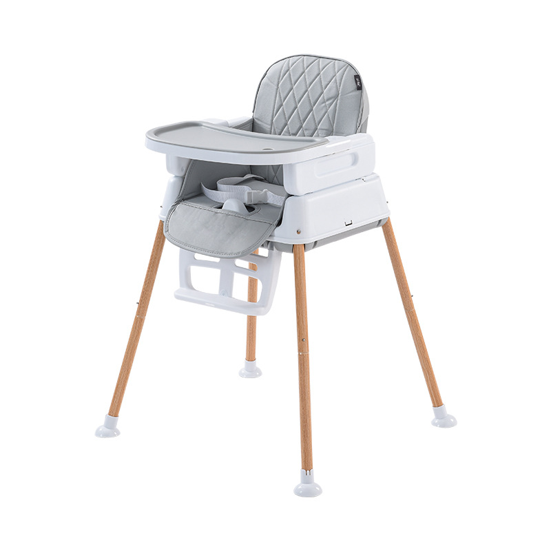 升级款儿童餐椅仿木铁管成长座椅五合一多功能便携式宝宝折叠桌椅