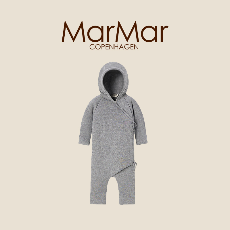 MarMar2023新品婴儿夹棉长袖长裤外出连体服新生儿宝宝哈衣爬爬服