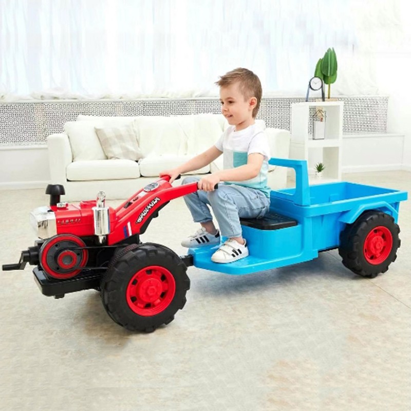 正品2024年超大号儿童电动车拖拉机玩具车可坐人遥控车越野车童车