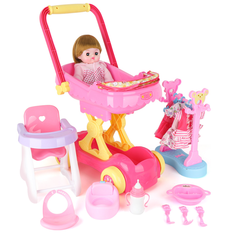 宝宝小玩具推车女孩过o家家带娃娃手推车儿童3-4-5岁生日礼物礼盒