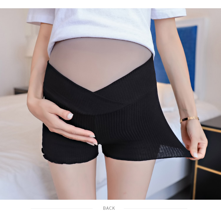 2022年夏装孕妇装短裤纯色低腰托腹裤孕晚期安全裤孕期螺纹打底裤