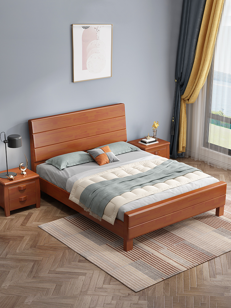 简约实木床1.8米1.5米1.2米童床双人床中式经济型储物主卧婚床
