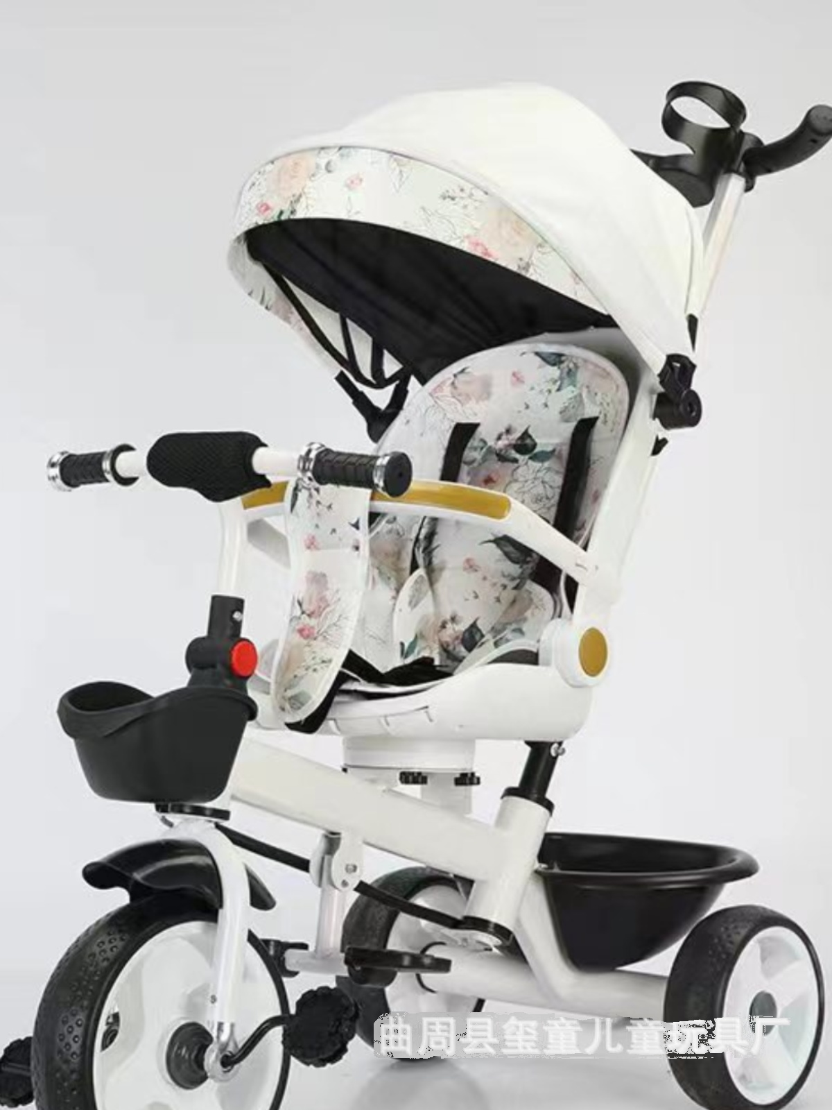 定制儿童三轮车脚踏车可坐可躺可折叠婴儿手推车旋转座椅遛娃神器