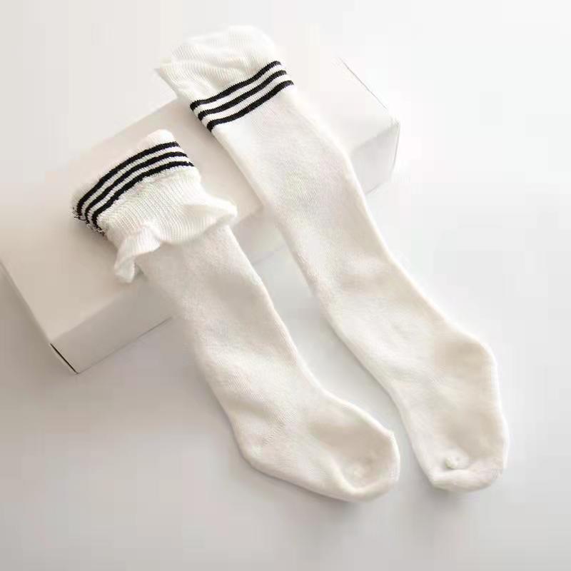 长筒袜堆堆袜纯棉冬春秋儿童袜子加厚小腿袜袜女长筒珍珠童多色