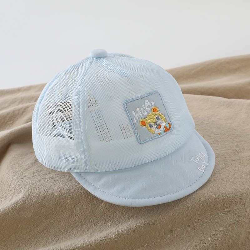 婴儿帽子夏季薄款透气全网小鸭舌帽夏天小月龄幼儿宝宝防晒遮阳帽