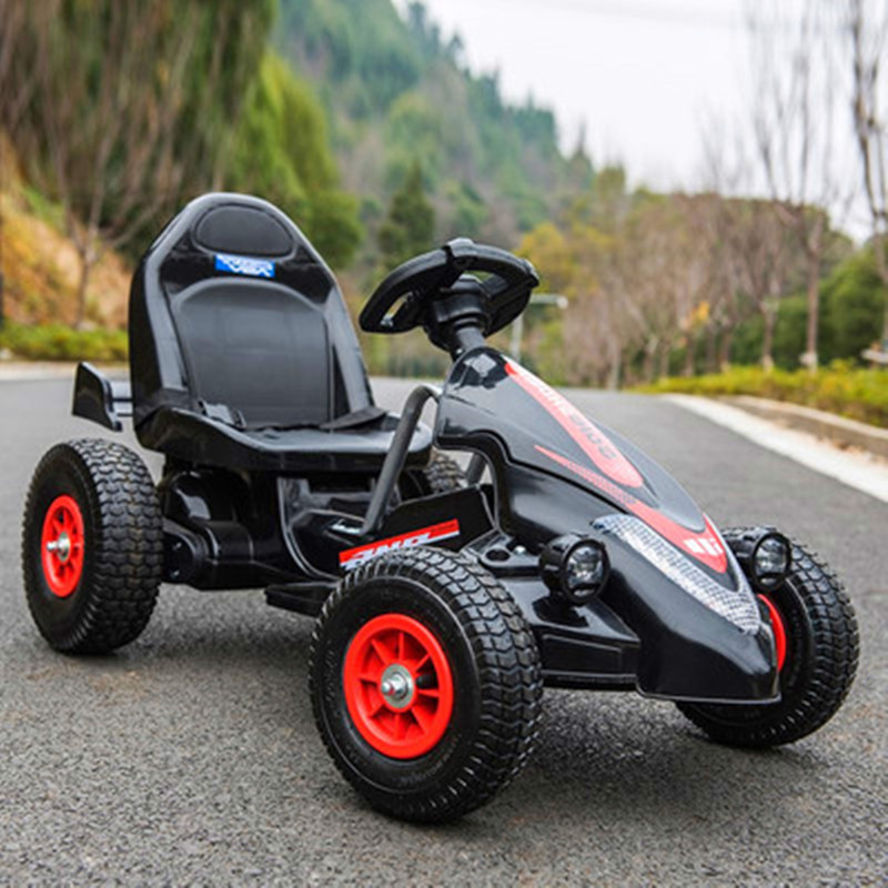 新儿童电动车四轮卡丁车双驱童车可坐男女宝宝遥控玩具充气轮沙滩