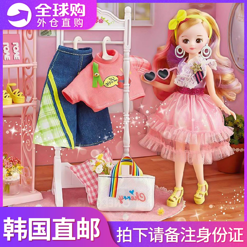 韩国正品Cherry夜光衣橱娃娃换装公主发光发饰服装店女孩玩具礼物