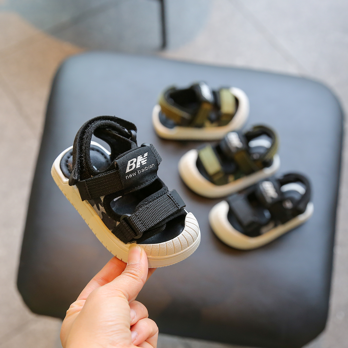 宝宝夏季凉鞋软底婴儿学步鞋1一3岁小童鞋包头防滑男童鞋子机能鞋