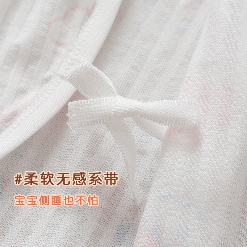 婴儿新生衣服薄款连体衣夏季纯棉哈衣女宝宝0-3-6个月长袖空调服