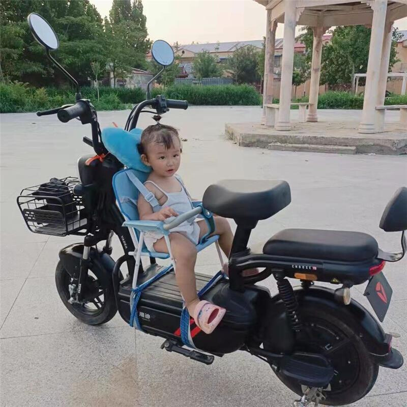 电动摩托车瓶儿25042坐椅子前置童座椅宝宝小孩儿电车踏板婴车安