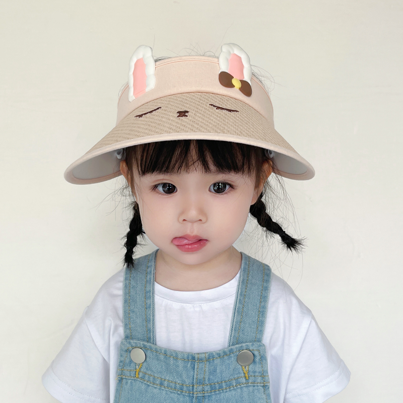 儿童帽子遮阳帽防晒帽女童女孩宝宝太阳帽夏季空顶帽渔夫帽婴儿
