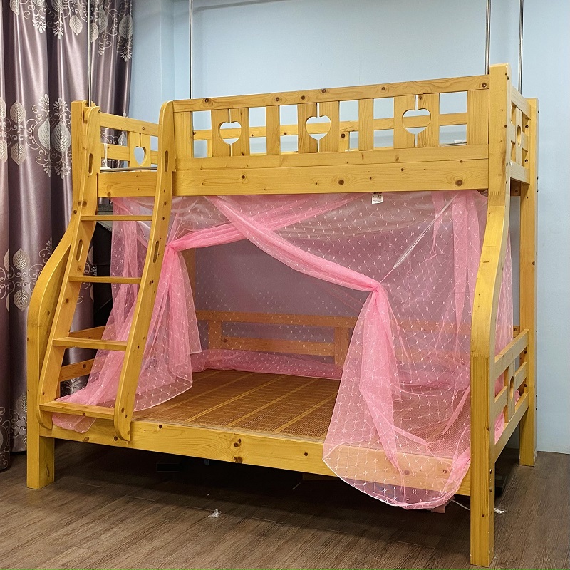 子母床蚊帐家用双层床1.5米下铺用梯形上下床1.2m高低儿童床1.35