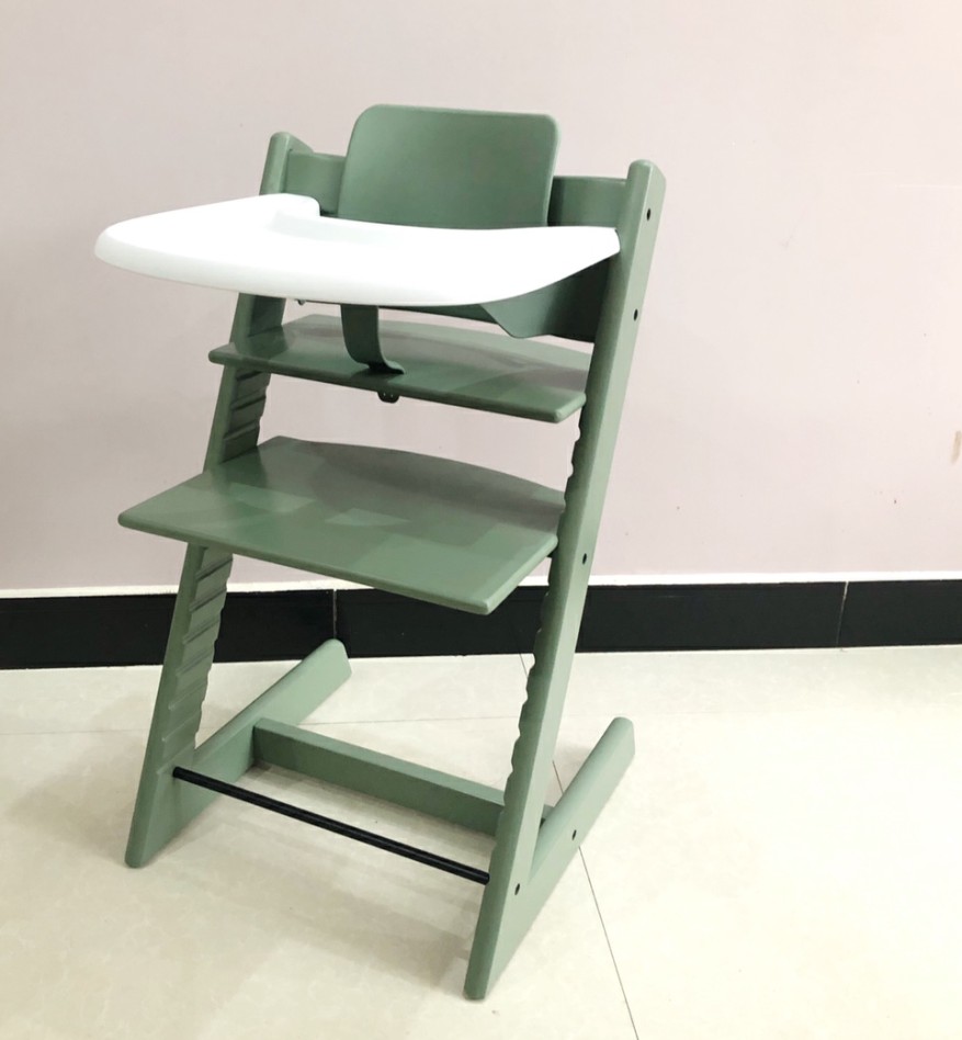 北欧婴儿成长椅子宝宝餐椅桌椅家用可调节儿童吃饭实木凳子高脚椅