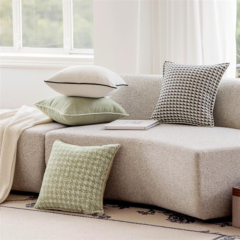 抹茶绿沙发抱枕套ins风北欧客厅装饰靠枕榻榻米床上靠垫腰靠