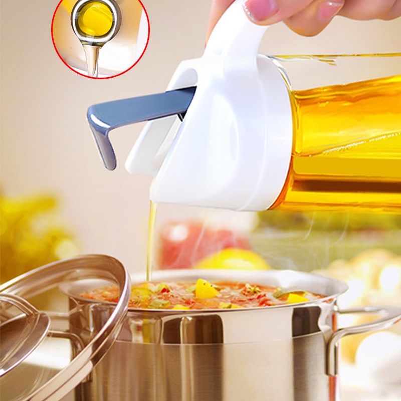 新品自动开合油壶日式油瓶家用厨房大容量酱油醋玻璃瓶调味瓶厨房