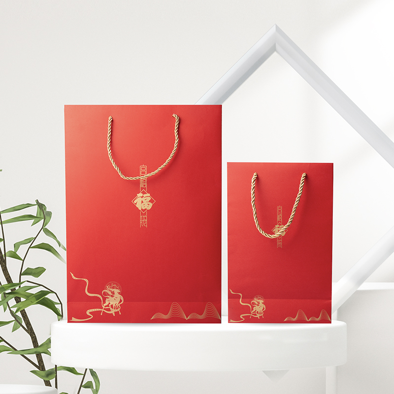 宫禧福 故宫官方手提袋包装袋礼品袋印刷烫金纸袋生日礼物袋定制