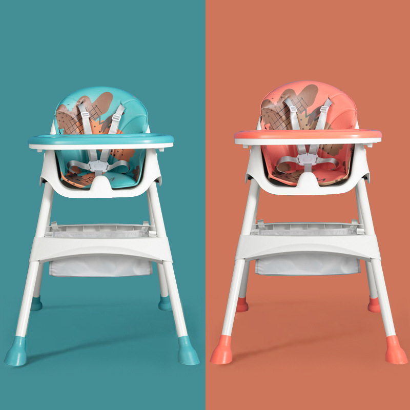 儿童餐椅可折叠宝宝便携式餐桌椅可调节小孩吃饭桌椅