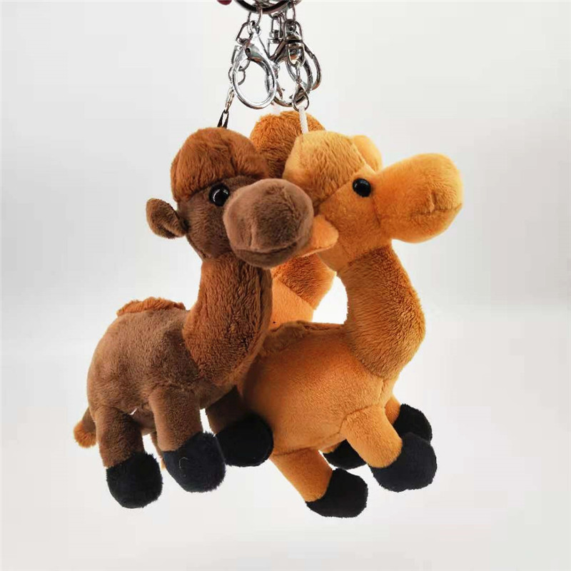 敦煌骆驼仿真毛绒骆驼钥匙扣书包挂件动物玩偶钥匙圈旅游纪念品