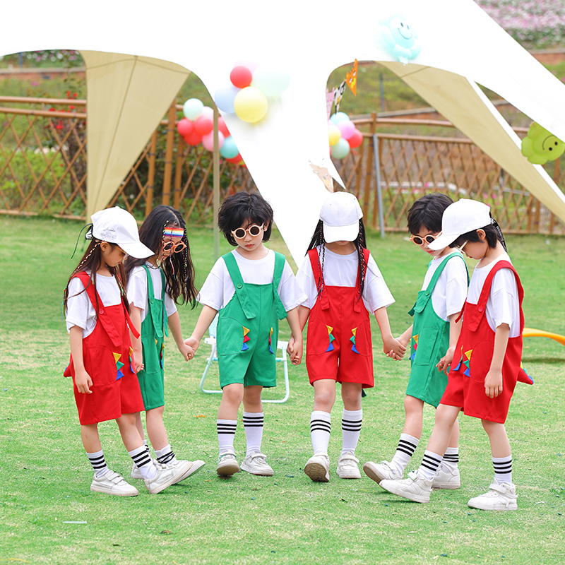六一儿童演出服小学生啦啦队动物表演幼儿园可爱背带裤毕业服舞蹈