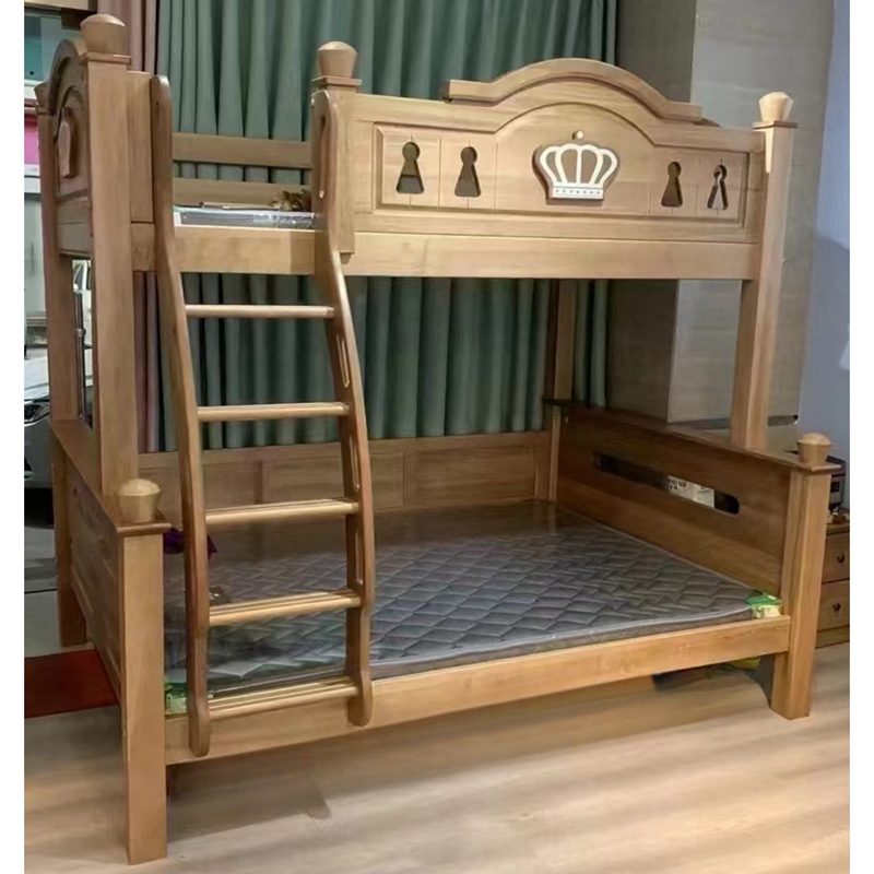全实木高低床木蜡油上下床儿童床多功能组合实木子母床环保双层床