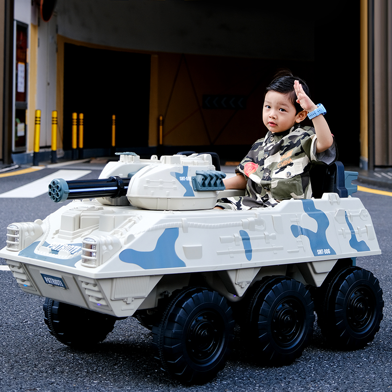 正品儿童电动车摆摊男孩子对战坦克车可坐大人广场出租四轮宝宝玩