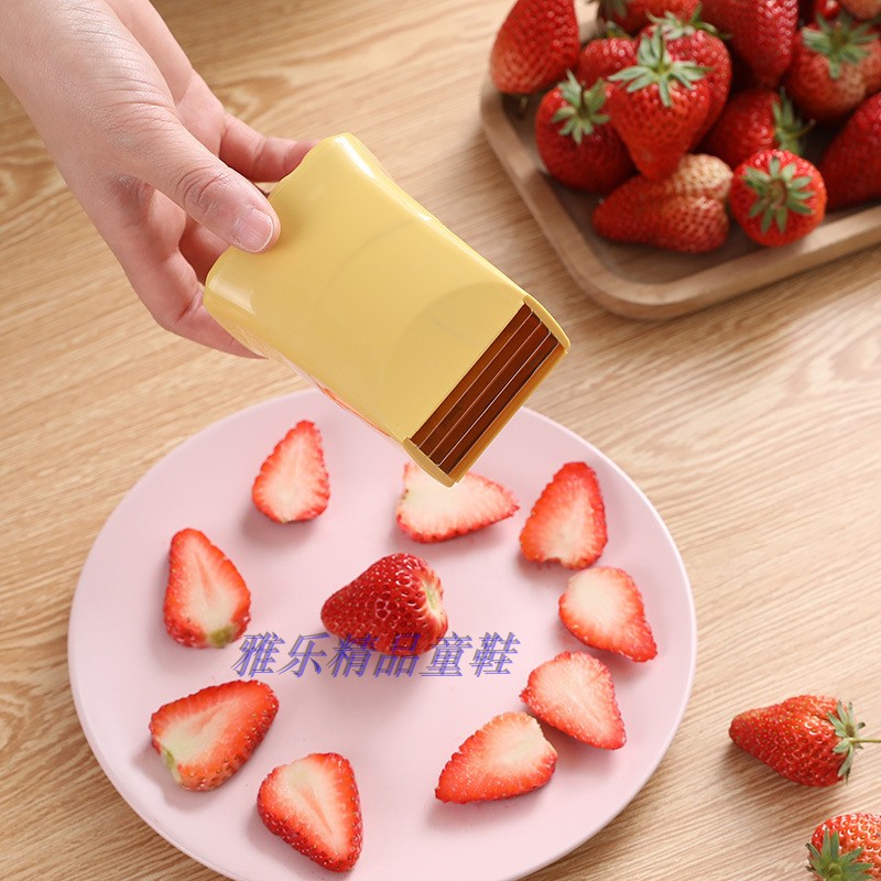 草莓切水果拼盘切片器草莓香蕉按压不锈钢切果器创意厨房小工具