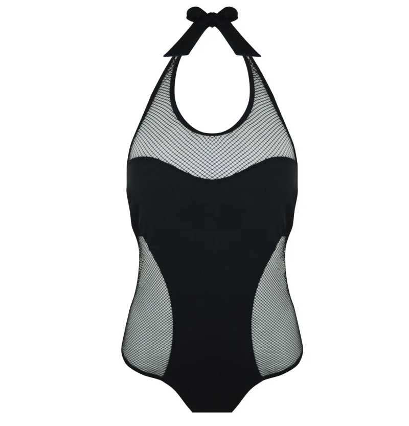 英国品牌Pour Moi黑色连体衣性感泳衣无钢圈无胸垫 Glamazon UK10