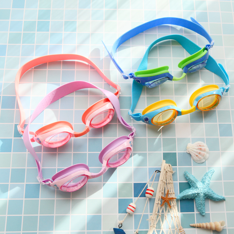儿童泳镜男童女童小孩防水防雾高清游泳镜儿童游泳装备眼镜套装