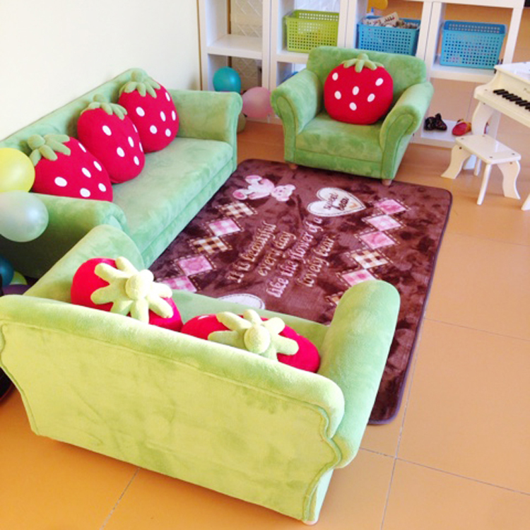 儿童沙发座椅榻榻米宝宝沙发套装组合草莓沙发娃娃家幼儿园小沙发