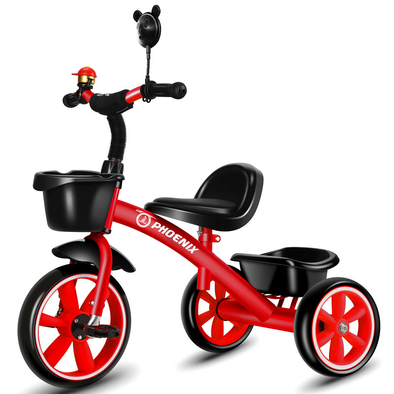 凤凰儿童三轮车1-3-2-6岁大号宝宝婴儿手推脚踏自行车幼儿园童车