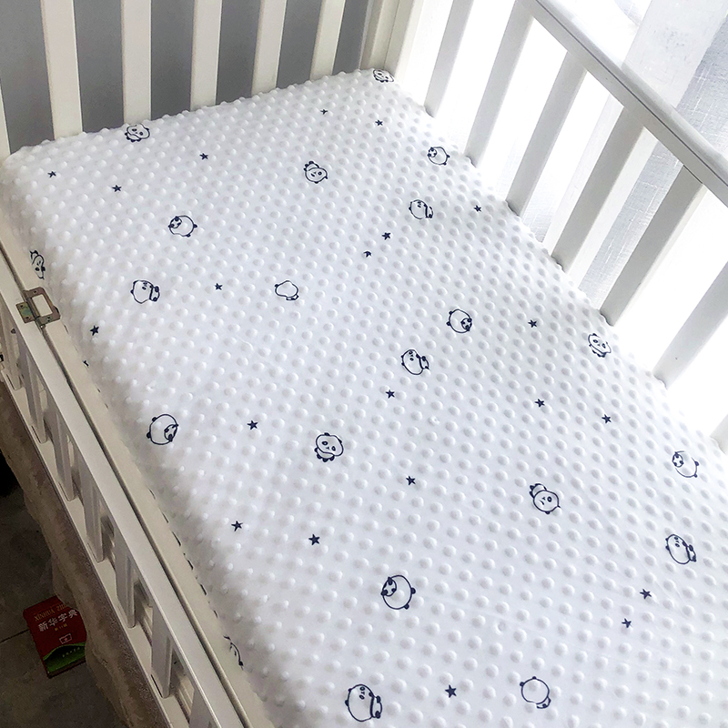 推荐豆豆绒婴儿床床笠秋冬新生儿童床单宝宝幼儿园床垫套拼接床罩