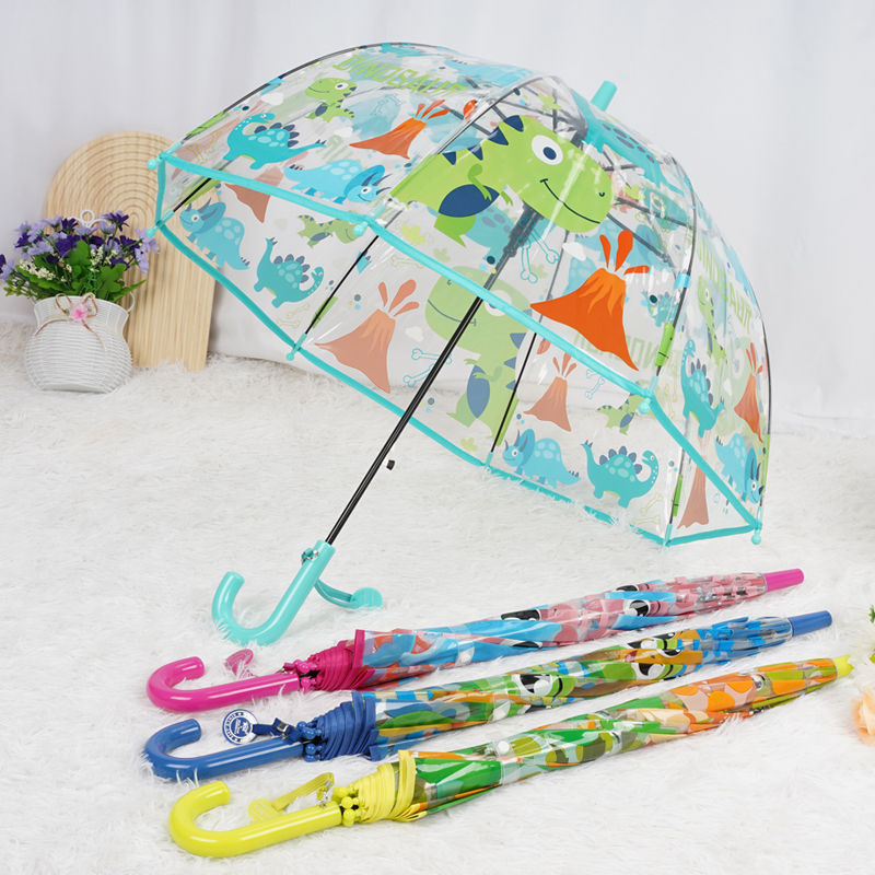 2-5岁幼儿园宝宝伞儿童伞透明伞森林卡通安全轻便小孩长柄伞雨伞