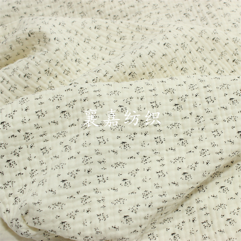 三层婴儿棉纱布绉布 A类  围嘴 包被  毯子面料