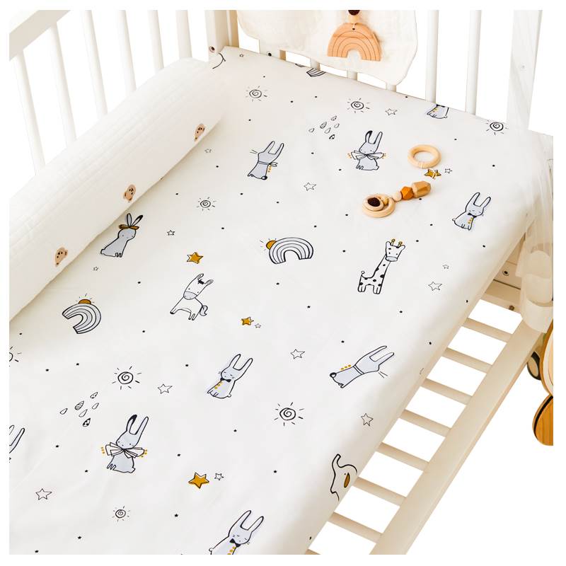 新品宝宝婴儿床笠a类纯棉新生儿床单床罩幼儿园床垫套儿童拼接床
