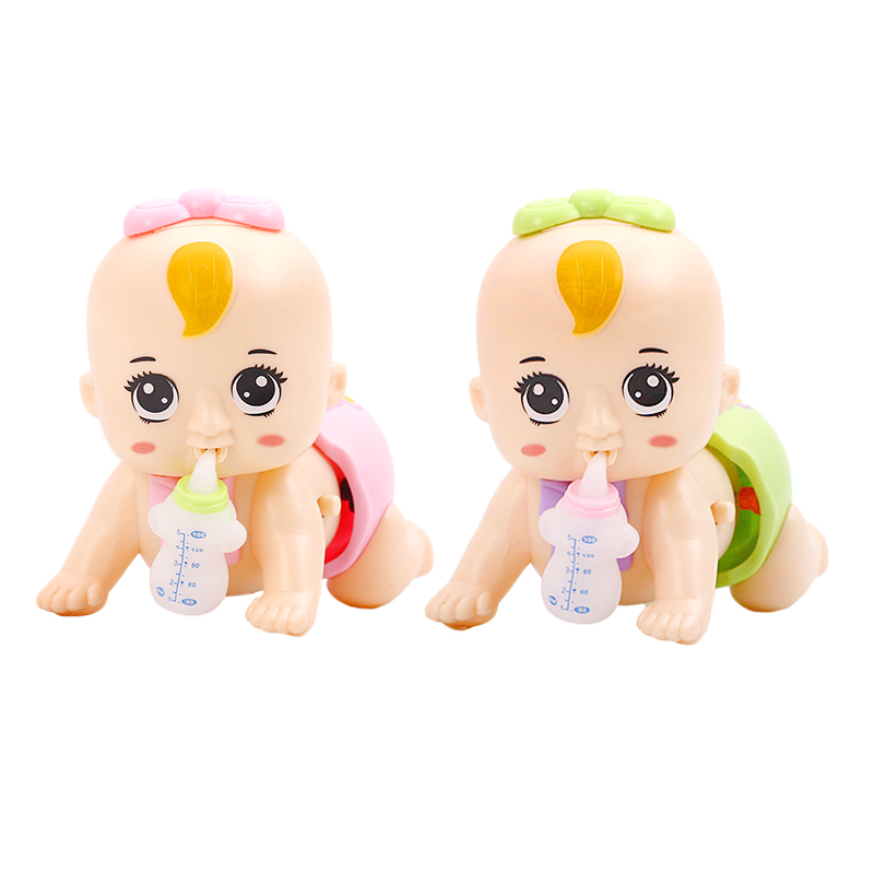宝宝学爬行玩具婴儿电动爬娃引导爬奶瓶女孩0-1-6-8个月2逗娃神器