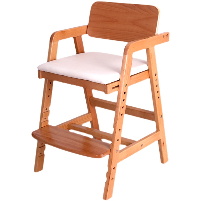 儿童学习椅子实木写字椅可升降调节座椅成长凳学生书桌椅宝宝餐椅