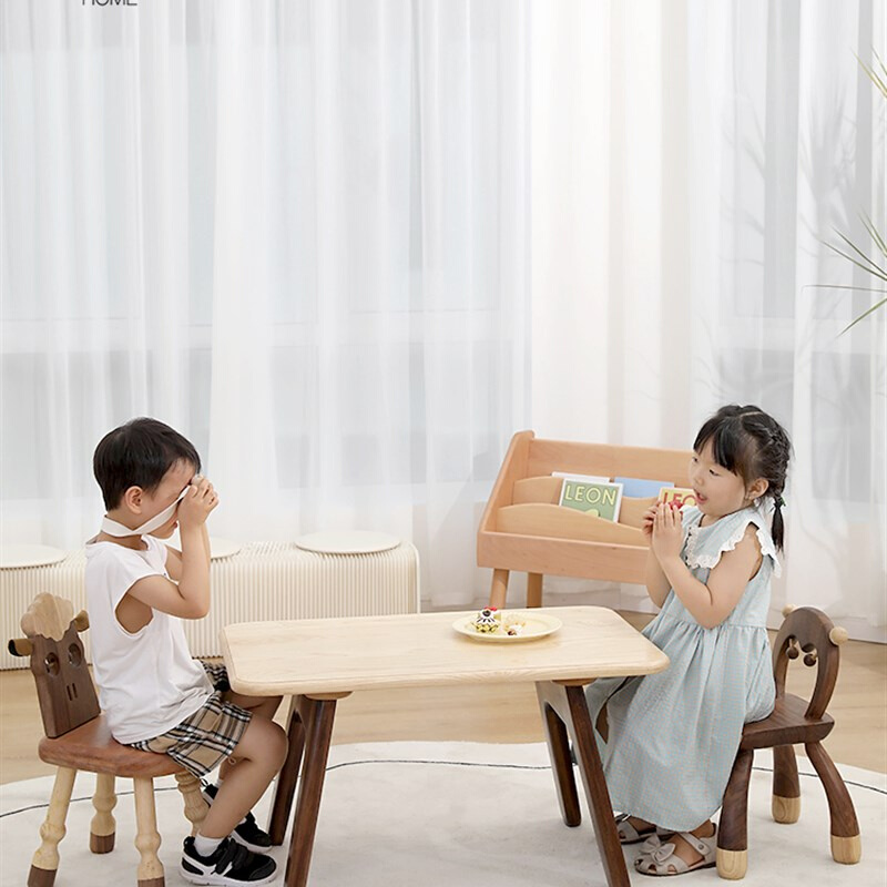 儿童书桌实木宝宝学习桌家用游戏桌绘画桌手工桌幼儿写字桌椅套装