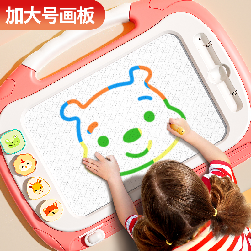 儿童画板家用磁性写字板可擦涂鸦色婴幼儿1一2岁玩具宝宝画画神器