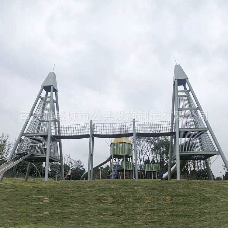 大型不锈钢组合滑梯 户外儿童游乐设施 公园小区儿童滑梯