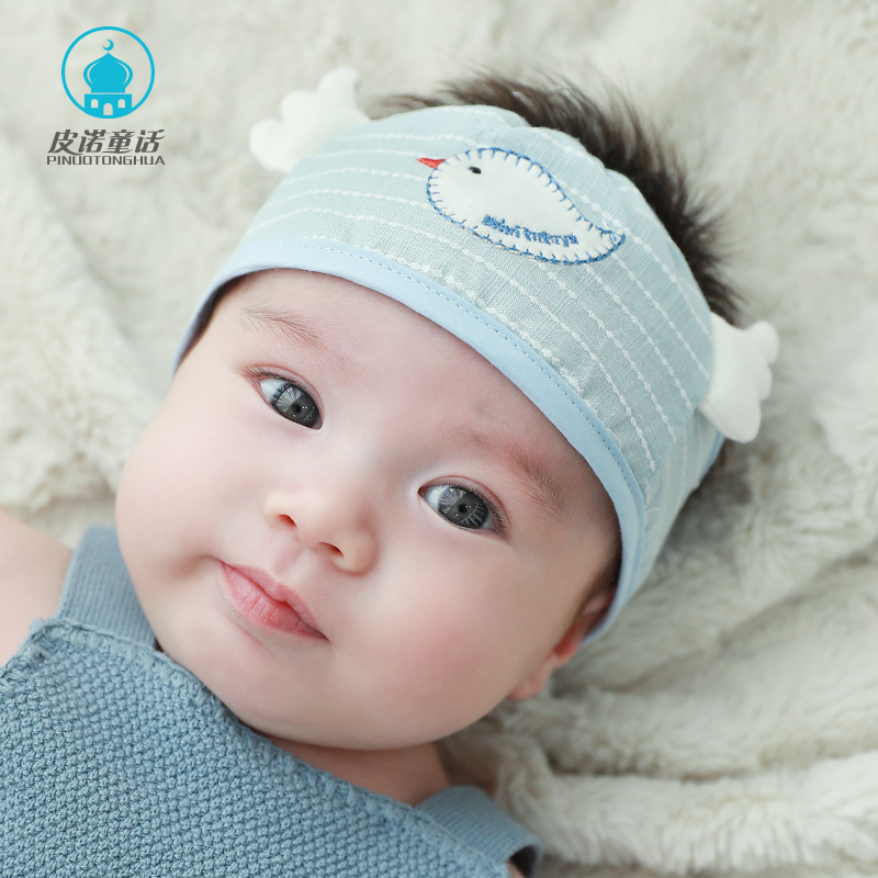 婴儿帽子夏季薄款新生儿护囟门帽男女宝宝初生卤门胎帽发带婴幼儿