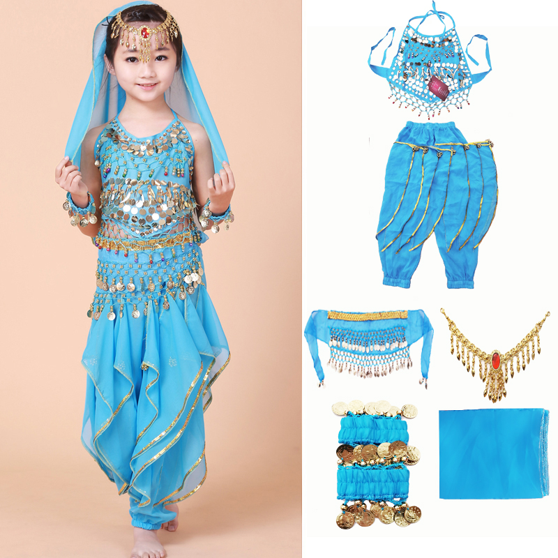 新款儿童印度舞服装女童印度舞演出服少儿肚皮舞表演服幼儿新疆舞