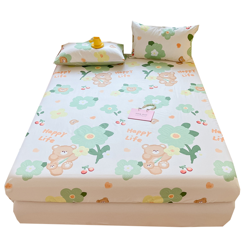 洁丽雅纯棉床笠单件全棉床罩防尘罩夏季儿童床套单人床垫保护罩