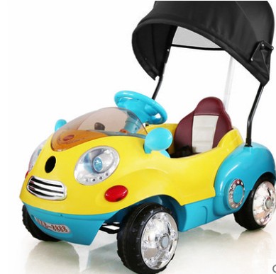 高档儿童电动车四轮遥控汽车卡通车摇摇车手推车小孩宝宝玩具车可