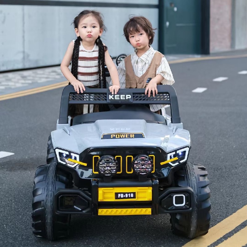 新款超大号儿童双人座电动汽车可坐两个人越野车充电玩具车童车遥