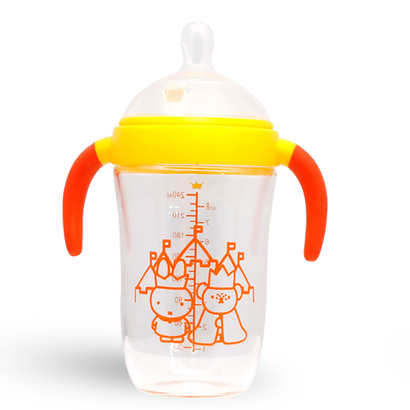 米菲Miffy广口径婴儿宝宝玻璃奶瓶自带L号奶嘴款式随机发货Y